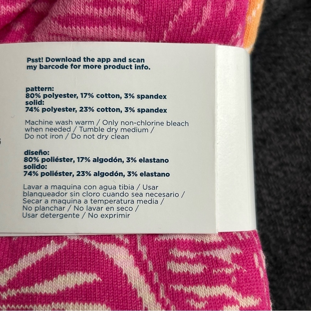 Old Navy Set/6 Women’s Tropical, Hibiscus Floral Theme Ankle Socks, One Size - Picture 5 of 11